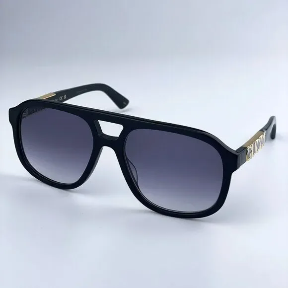 NEW Gucci GG1188S 002 Black Grey Gradient Pilot Unisex Sunglasses - Picture 3 of 11